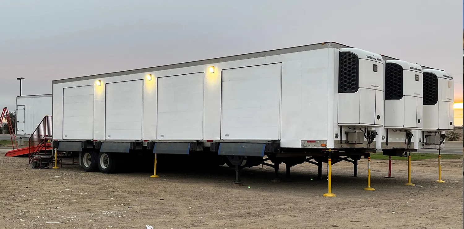 Custom multi-door mobile dock trailer