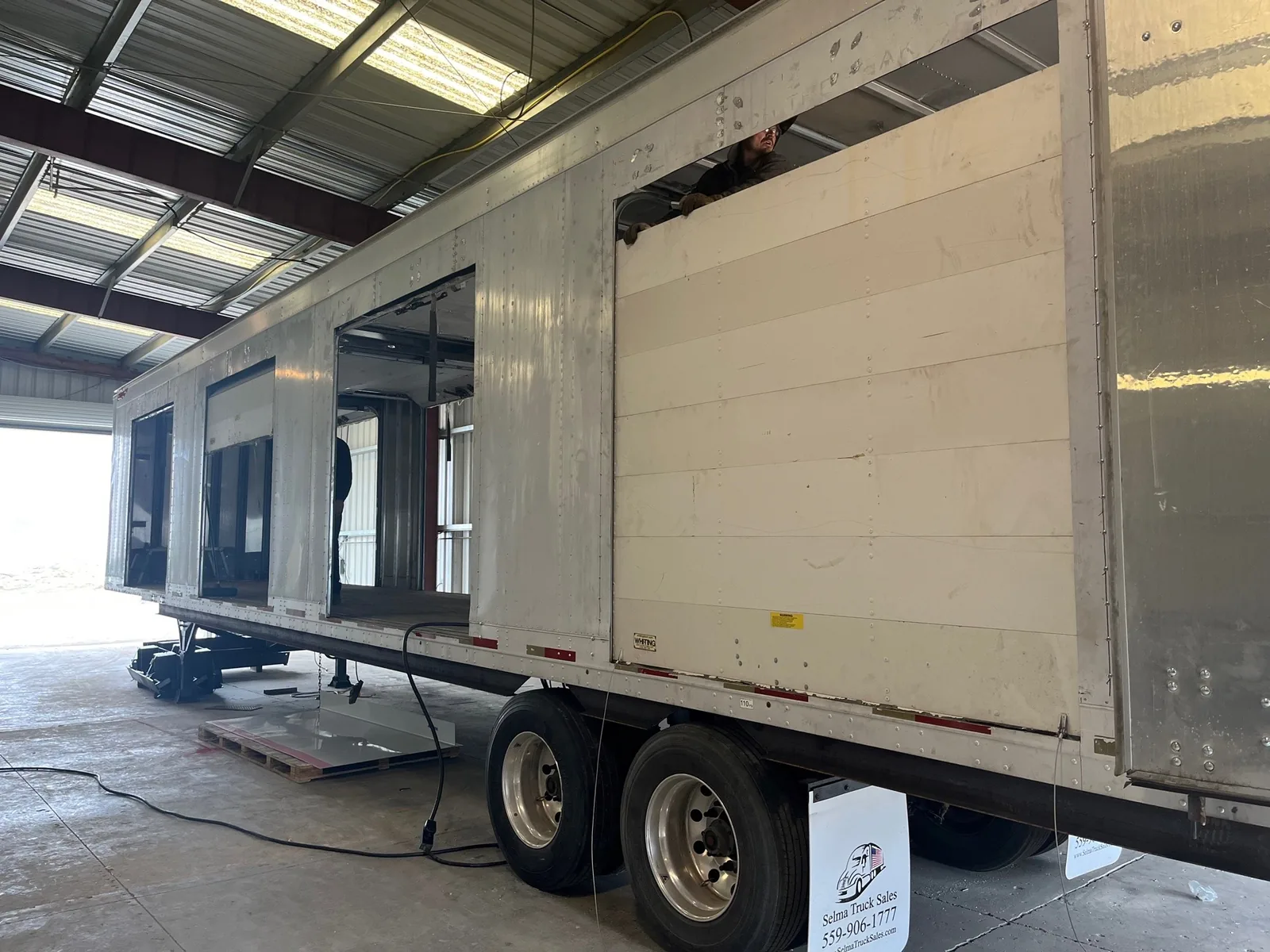 Exterior fabrication of the Pitt Ohio mobile dock